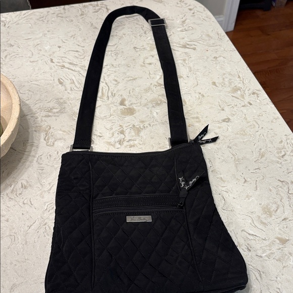 Vera Bradley Handbags - Vera Bradley Quilted Black Bag with Silver Detail crossbody